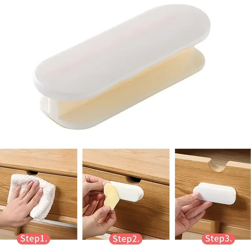2 PCS Self - Adhesive Window, Cabinet & Drawer Handles - Ideal for Door, Wardrobe Sliding Door as an Organizing Auxiliary Device